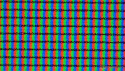Sous-pixels derrière une surface d'affichage mate