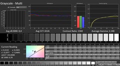 CalMAN : Niveaux de gris (calibrés)