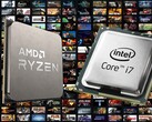 AMD a fait des gains contre Intel dans les résultats de l'enquête Steam de janvier. (Source de l'image : AMD/Intel/Steam - édité)