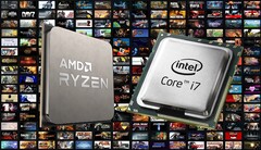 AMD a fait des gains contre Intel dans les résultats de l'enquête Steam de janvier. (Source de l'image : AMD/Intel/Steam - édité)