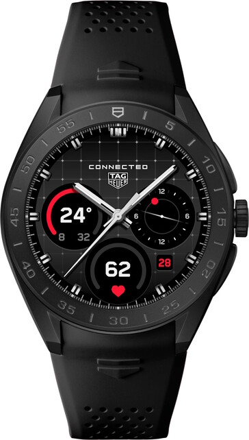 La variante en titane est également disponible en noir. (Source de l'image : Tag Heuer)