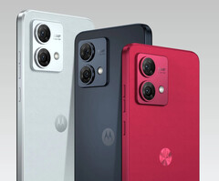 Le Moto G84 5G dans ses trois couleurs de lancement. (Source de l'image : @evleaks)