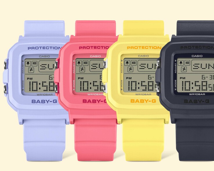 De gauche à droite : les montres Casio Baby-G BGD-10KH-2B, BGD-10KH-4, BGD-10KH-9 et BGD-10KH-2C. (Source de l'image : Casio)