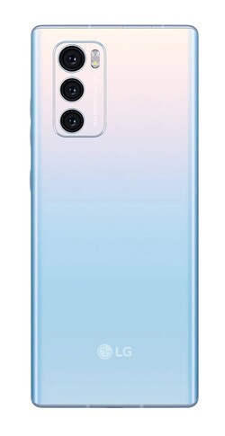 LG Wing dans l'option couleur "Illusion Sky