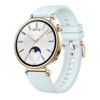 La Huawei Watch GT 4 Spring Edition Bracelet cuir blanc 41mm + bracelet fluoroélastomère bleu cristal 2-en-1. (Source de l'image : Huawei)