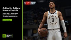 Une diapositive présentant la technologie DLSS 5 de Nvidia, avec NBA 2K27 au premier plan