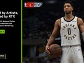 Une diapositive présentant la technologie DLSS 5 de Nvidia, avec NBA 2K27 au premier plan