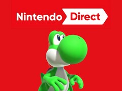 Yoshi en dessous du logo Nintendo Direct (Source : Nintendo of America avec modifications)