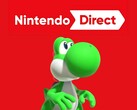 Yoshi en dessous du logo Nintendo Direct (Source : Nintendo of America avec modifications)