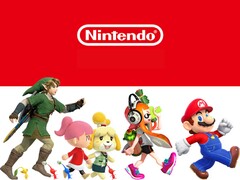 Les personnages de Nintendo protégés par des droits d'auteur sont représentés sur la bannière (Source : Nintendo of America avec modifications)