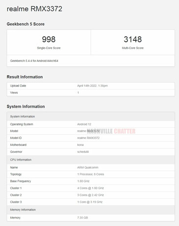 avec quelques nouvelles saletés potentielles supplémentaires sur le Q5 Pro. (Source : Bald Panda via Weibo, Geekbench 5)