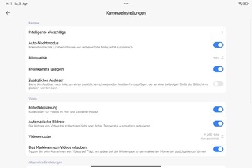 Application appareil photo