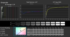 CalMAN : Niveaux de gris (calibrés)