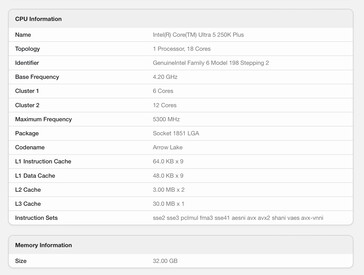 L'Intel Core Ultra 5 250K Plus comporte deux cœurs supplémentaires.