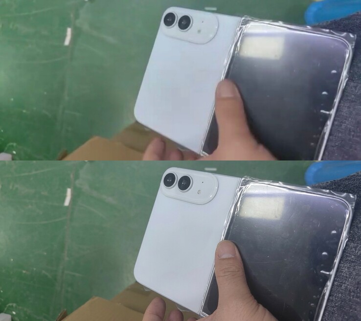 IPhone Ultra factice ayant fait l'objet d'une fuite. Image originale (en haut) et image agrandie (en bas).