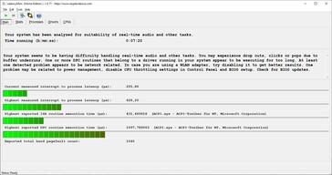 LatencyMon - Statistiques