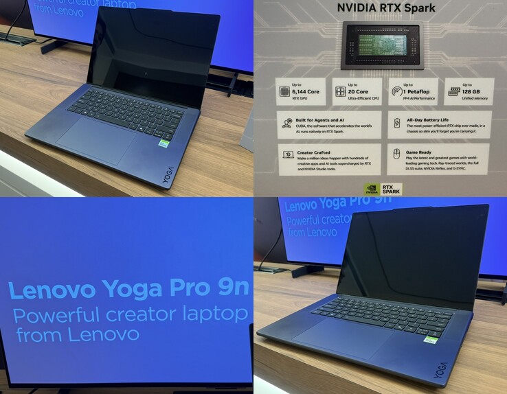 Le Lenovo Yoga Pro 9n présenté au salon Computex 2026. Lenovo affirme qu'il s'agit d'un ordinateur portable puissant destiné aux créateurs.