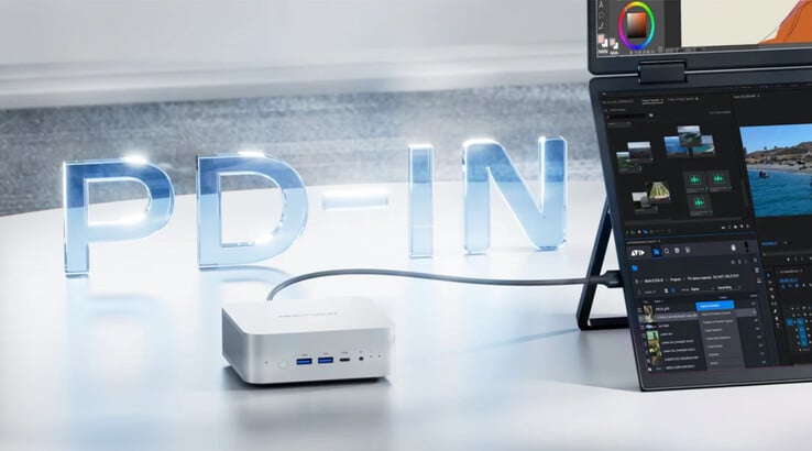Le Minisforum AI X1 peut être alimenté par ses ports USB4, contrairement à de nombreux mini-PC modernes. (Source de l'image : Minisforum)