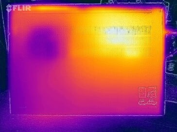 Essai de résistance aux températures de surface (face inférieure)