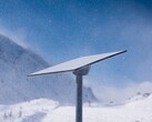 Un récepteur Starlink dans la neige (Image source : SpaceX)