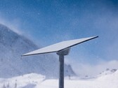 Un récepteur Starlink dans la neige (Image source : SpaceX)