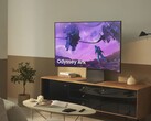 Le Samsung Odyssey Ark peut être pivoté pour créer une expérience visuelle verticale. (Image source : Samsung)