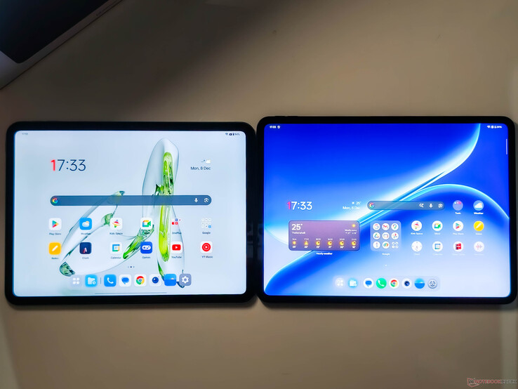 OnePlus Pad Go (à gauche) et Pad Go 2 (à droite). (Source de l'image : Notebookcheck)