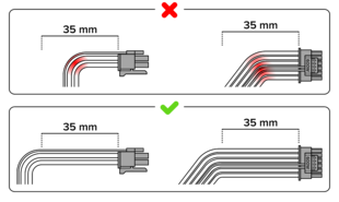 Les conseils visuels de Seasonic pour obtenir la bonne courbure (Source de l'image : Seasonic)