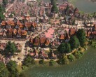 Une image montrant des bâtiments dans Farthest Frontier, actuellement à 50 % de réduction sur Steam.