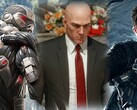 Les studios à l'origine de Crysis, Hitman et Just Cause sont les favoris des rumeurs d'acquisition par Microsoft. (Image source : Crytek/IO/Avalanche - édité)