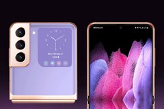 Un rendu conceptuel de ce à quoi pourrait ressembler le Galaxy Z Flip 2. (Source de l&#039;image : LetsGoDigital)