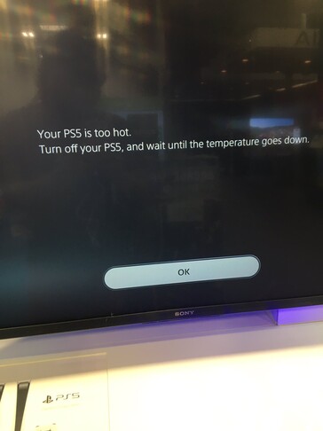 Message d'avertissement de surchauffe PS5. (Source de l'image : NeoGAF - Gabbar Singh)