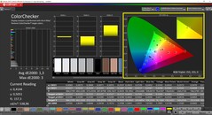 CalMAN ColorChecker (profil : sRGB, espace couleur cible : sRGB)