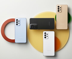 Le Galaxy A33 5G sera disponible à partir du mois prochain en quatre couleurs. (Image source : Samsung)