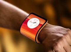 Motorola a développé un concept de smartphone qui peut se doubler d&#039;une smartwatch. (Source de l&#039;image : Lenovo)