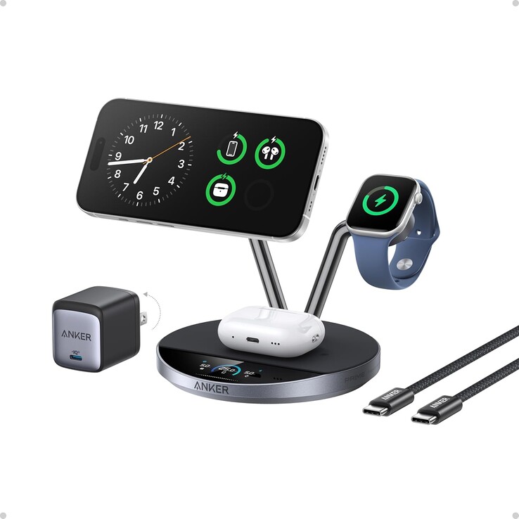 La station de recharge sans fil Anker Prime (3-en-1, MagGo, AirCool, Dock Stand). (Source : Anker)