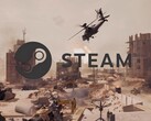 Image de la bande-annonce de lancement de Battlefield 6 avec le logo Steam (Source de l'image : capture d'écran, Battlefield YouTube avec modifications)