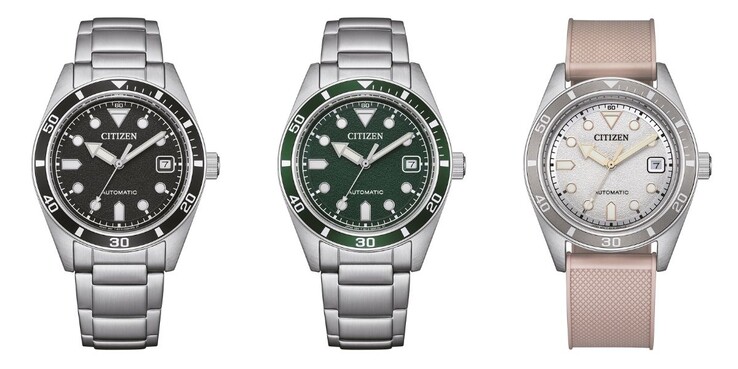 De gauche à droite : les montres Citizen NJ0221-50E, NJ0220-52X et NJ0229-07A. (Source de l'image : Citizen, édité)