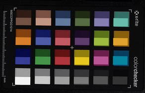 Xiaomi Mi Notebook 15.6 - ColorChecker : la couleur de référence est située dans la partie inférieure de chaque bloc.