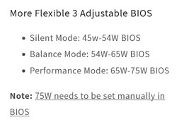 Trois modes d'alimentation disponibles (source : Aoostar)