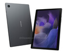 La Galaxy Tab A8 2021 présente des bords épais et un écran de 10,4 pouces. (Image source : 91mobiles &amp; @OnLeaks)