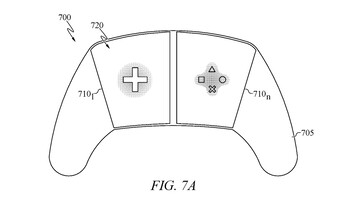 Illustration du brevet de Sony pour une éventuelle manette PS6 montrant la disposition virtuelle