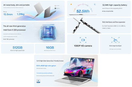 La configuration du Vivobook 16SE avec l'écran de base