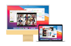 L'iMac 24 pouces et le MacBook Air ne seront pas mis à niveau vers le SoC M1X de Apple cette année. (Image source : Apple) 