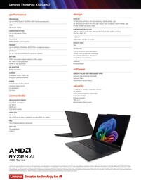 Spécifications Lenovo ThinkPad X13 G7 AMD.