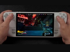 Gameplay de Borderlands 4 sur Steam Deck, montrant de faibles taux de rafraîchissement à l'écran tout en étant joué à la main (Source d'image : ETA PRIME via YouTube)