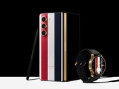Les Galaxy Z Fold5 et Galaxy Watch6 dans leur livrée Thom Browne Edition. (Source de l'image : Samsung)