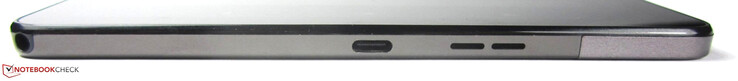 À droite : prise jack 3,5 mm, USB-C 2.0, haut-parleur