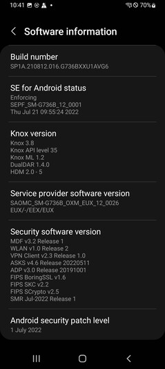 Logiciel Samsung Galaxy XCover 6 Pro