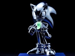 Photo de la figurine « DNA » à l'occasion du 35e anniversaire de Sonic